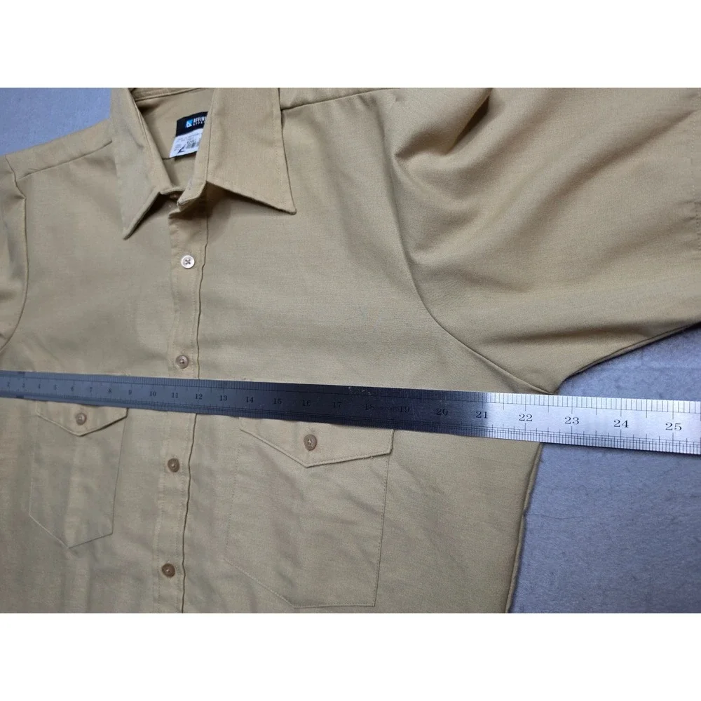 Affinity Apparel Shirt Men's Large Khaki Pockets Short Sleeve Button-Up Outdoor - Picture 6 of 6